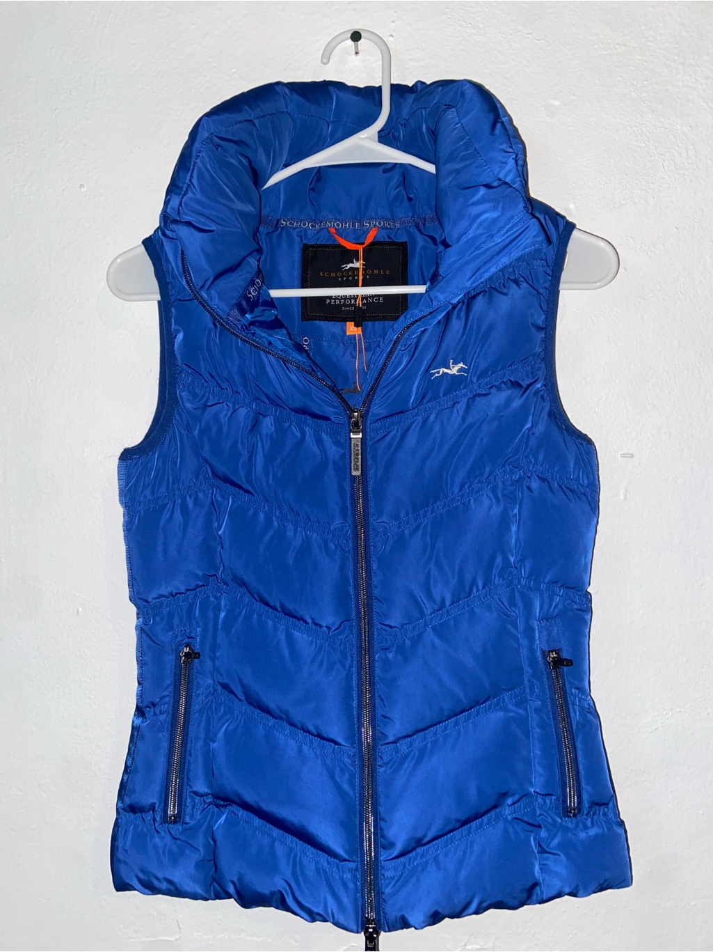 Schockemhle Sport Equestrian Gorpcore Athletic Royal Blue Quilted Puffer Vest